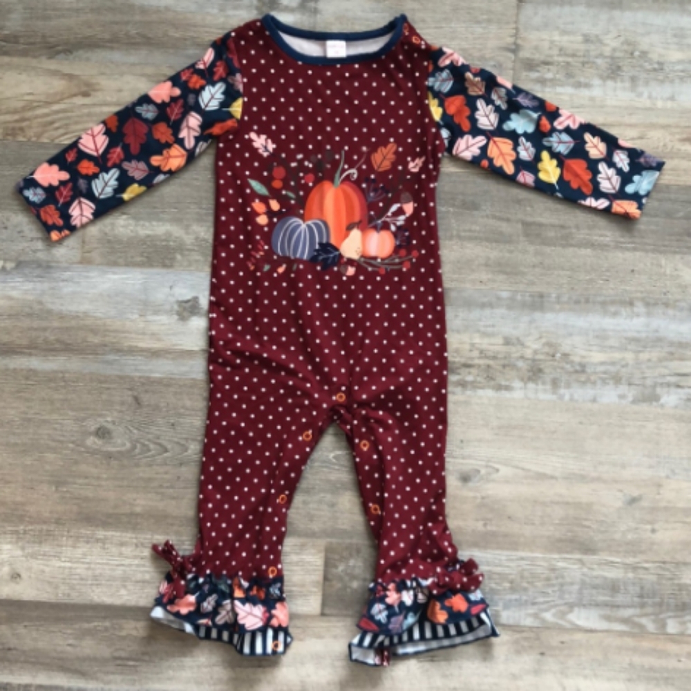 Penelope Plumm Pumpkin Romper
